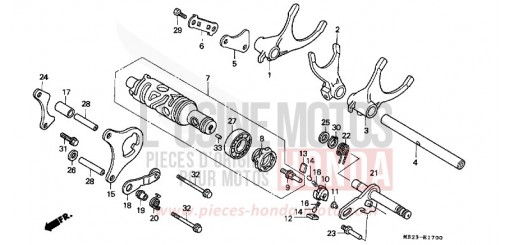 GEARSHIFT DRUM CBR1000FM de 1991